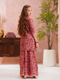 Printed Doria Lawn Shirt with Gharara – Ethnic Fusion For Girls
