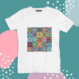 Flowers Printed Truckart Theme T-Shirt For Unisex