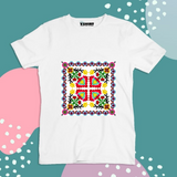 Ajrak Flower Printed Truckart Theme T-Shirt For Unisex