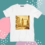 White  Color Customized Name And Printed T-Shirt For Kids / Men / Women