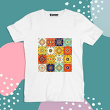 Multiple Floral Design Truckart Theme T-Shirt For Unisex