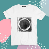 White Circle Printed Truckart Theme T-Shirt For Unisex