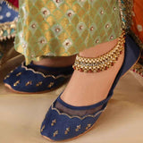 Regal Crown Velvet Khussa – Zari Detailing & Royal Elegance For Women