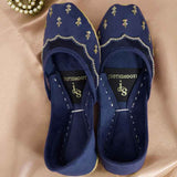 Regal Crown Velvet Khussa – Zari Detailing & Royal Elegance For Women