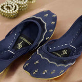 Regal Crown Velvet Khussa – Zari Detailing & Royal Elegance For Women