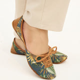Tropicana Vibrant Tropical Lace-Up Flats For Women