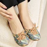 Tropicana Vibrant Tropical Lace-Up Flats For Women