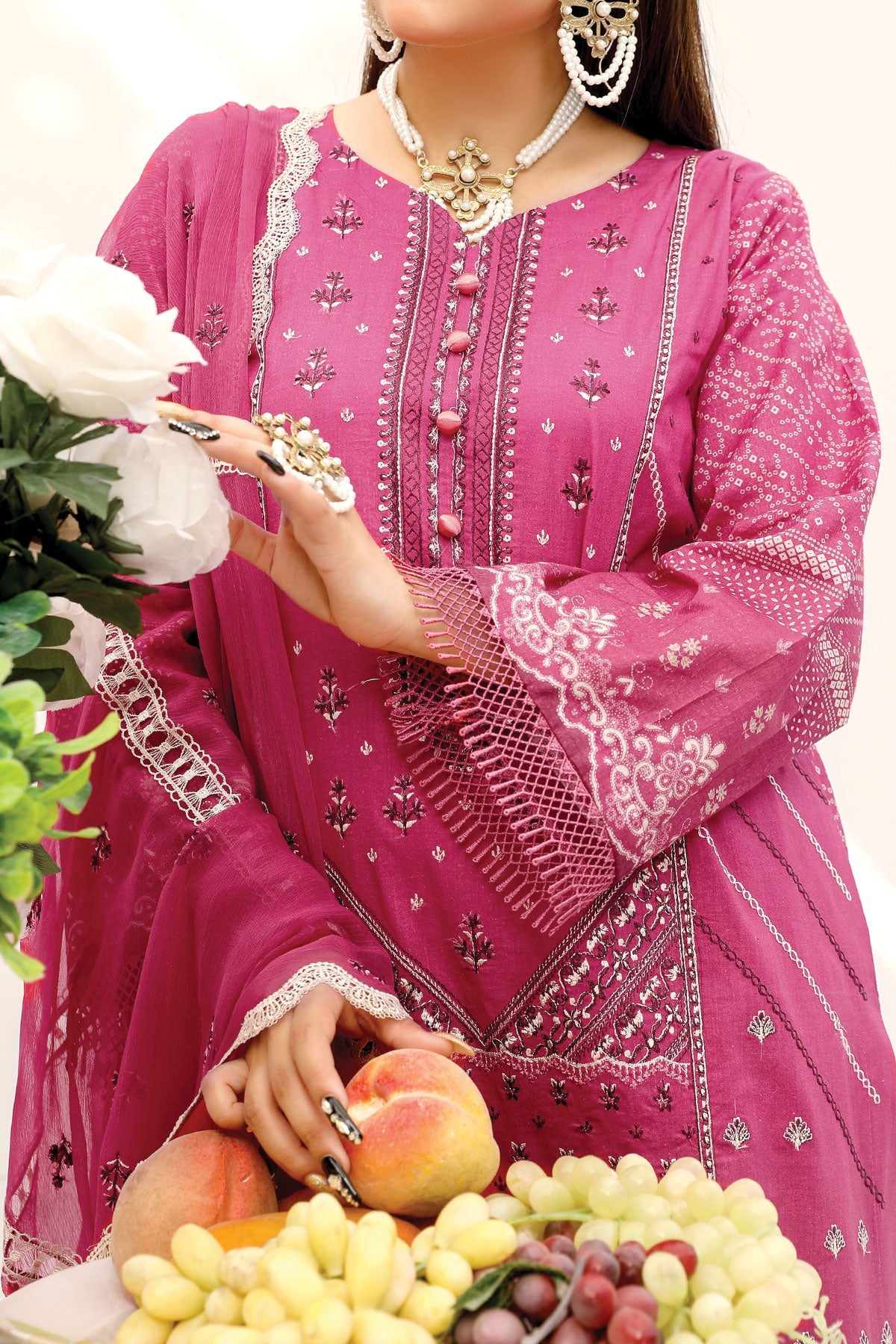 Pretty in Pink - Unstitched 3-Piece Ensemble Suit For Women