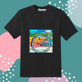 Multi Bi-Cycle View Truckart Theme T-Shirt For Unisex