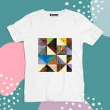 Triangular Colorful Printed Truckart Theme T-Shirt For Unisex