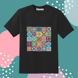 Flowers Printed Truckart Theme T-Shirt For Unisex