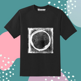 White Circle Printed Truckart Theme T-Shirt For Unisex