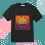 Red Circle Printed Truckart Theme T-Shirt For Unisex