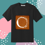 Brown & White-Circle Printed Truckart Theme T-Shirt For Unisex