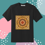 Golden Floral Truckart Theme T-Shirt For Unisex