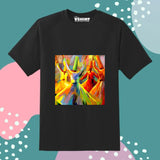 Black Color Customized Name And Printed T-Shirt For Kids / Men / Women