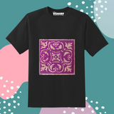 Purple Floral Truckart Theme T-Shirt For Unisex