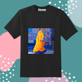 Black Color Customized Name And Printed T-Shirt For Kids / Men / Women