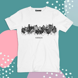 Karachi Panoramic Truckart Theme T-Shirt For Unisex