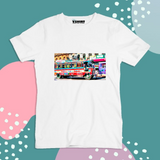 W-11 Bus Printed Truckart Theme T-Shirt For Unisex