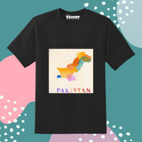 Multi Pakistan Map Truckart Theme T-Shirt For Unisex