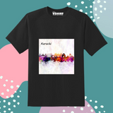 Karachi Panoramic View Truckart Theme T-Shirt For Unisex