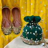 Motia Luxe Jutti & Potli Duo – A Royal Statement For Wedding