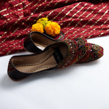 Cocoa Charm Traditional Formal Khussa for Weddings & Special Occasions For Women