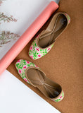 Hand-Painted Leaves Khussa For Her - Elegant & Comfortable  For Women