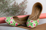 Hand-Painted Leaves Khussa For Her - Elegant & Comfortable  For Women