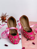 Hot Pink Magic Deer Khussa - Perfect Blend of Fun & Elegance For Women