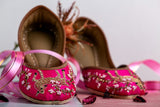 Hot Pink Magic Deer Khussa - Perfect Blend of Fun & Elegance For Women