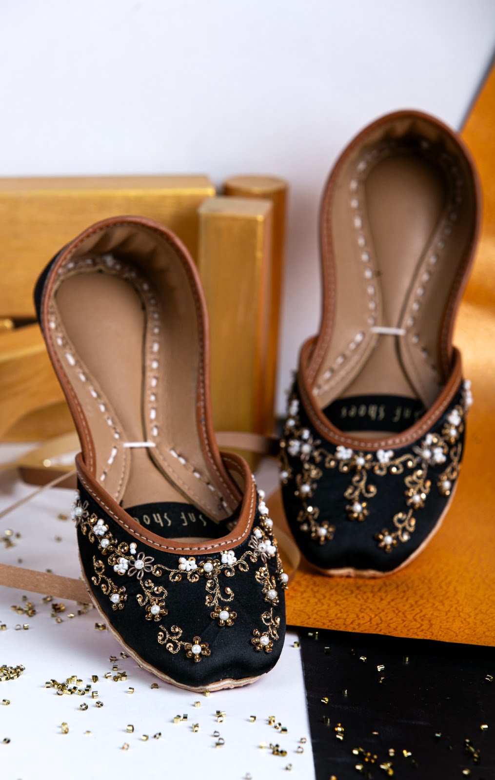 Classic Black Khussa - Style and Comfort For Women
