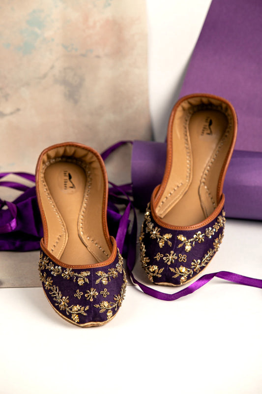 Stylish Purple Khussa - Comfort & Durability Combined For Women
