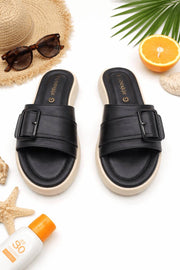 Peach & Black Softy Flats – Comfortable & Chic Everyday Wear For Women