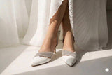 Elegant Rhinestone D’Orsay Kitten Heels For Women