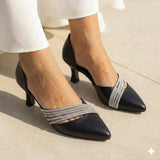 Elegant Rhinestone D’Orsay Kitten Heels For Women