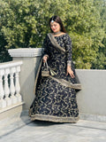 Black Ghazal Royal Tilla Lehenga Choli For Women