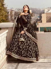 Black Ghazal Royal Tilla Lehenga Choli For Women