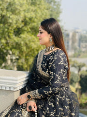 Black Ghazal Royal Tilla Lehenga Choli For Women