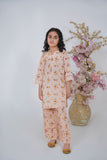 Peach Printed Lawn 2-Piece Suit for Girls – Light and Lovely For Girls