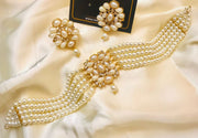 Sophisticated ALAYA Pearl Choker: Available in Pearl, Black, Green, and Maroon