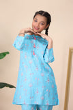 Girls 2-Piece Light Blue Floral Suit – Sweet & Stylish For Girls