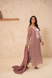 Zarmin Mauve Shine – Luxury 3-Piece Silk Kaftan Suit For Women