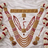 Royal Bridal Gold-Plated Choker Mala Set with Mathapatti For Women