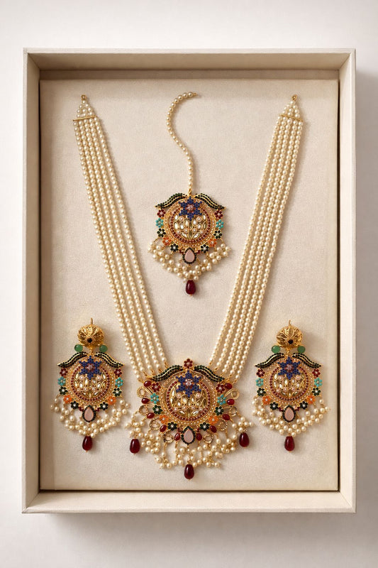Raima Rani Nauratan Royal Mala Set For Women