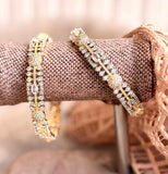 Imperial Shine Golden Zircon Bangles For Women