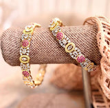 Bloom Luxe Ruby Zircon Bangles For Women