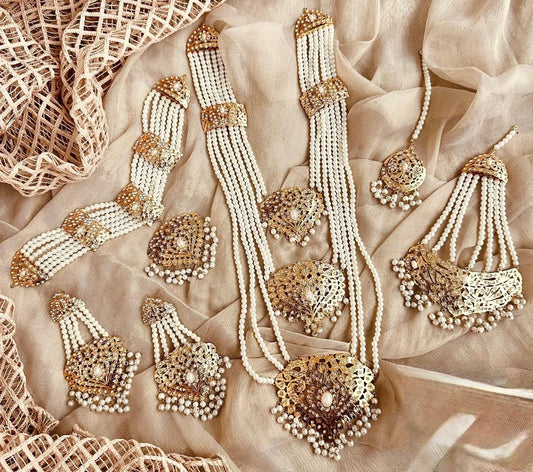 Husn-e-Hyderabadi Royal 3-Layered Bridal Set For Women