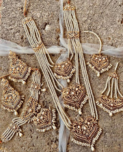 Hyderabadi Royal 3-Layered Bridal Jewellery Set For Women